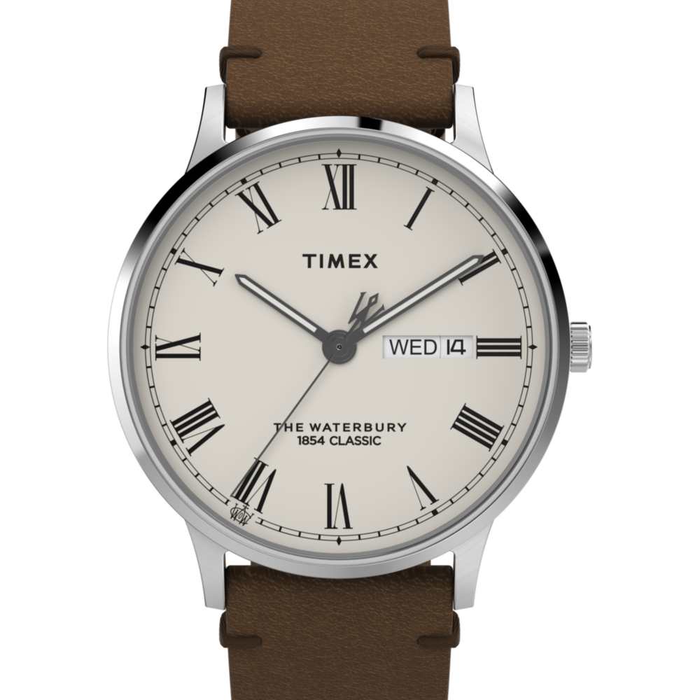 Waterbury Classic 40mm Leather Strap Watch