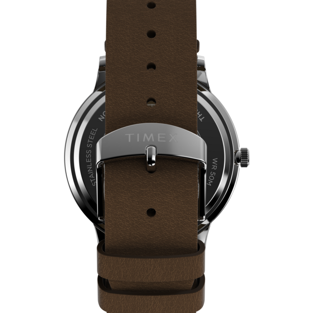 Waterbury Classic 40mm Leather Strap Watch