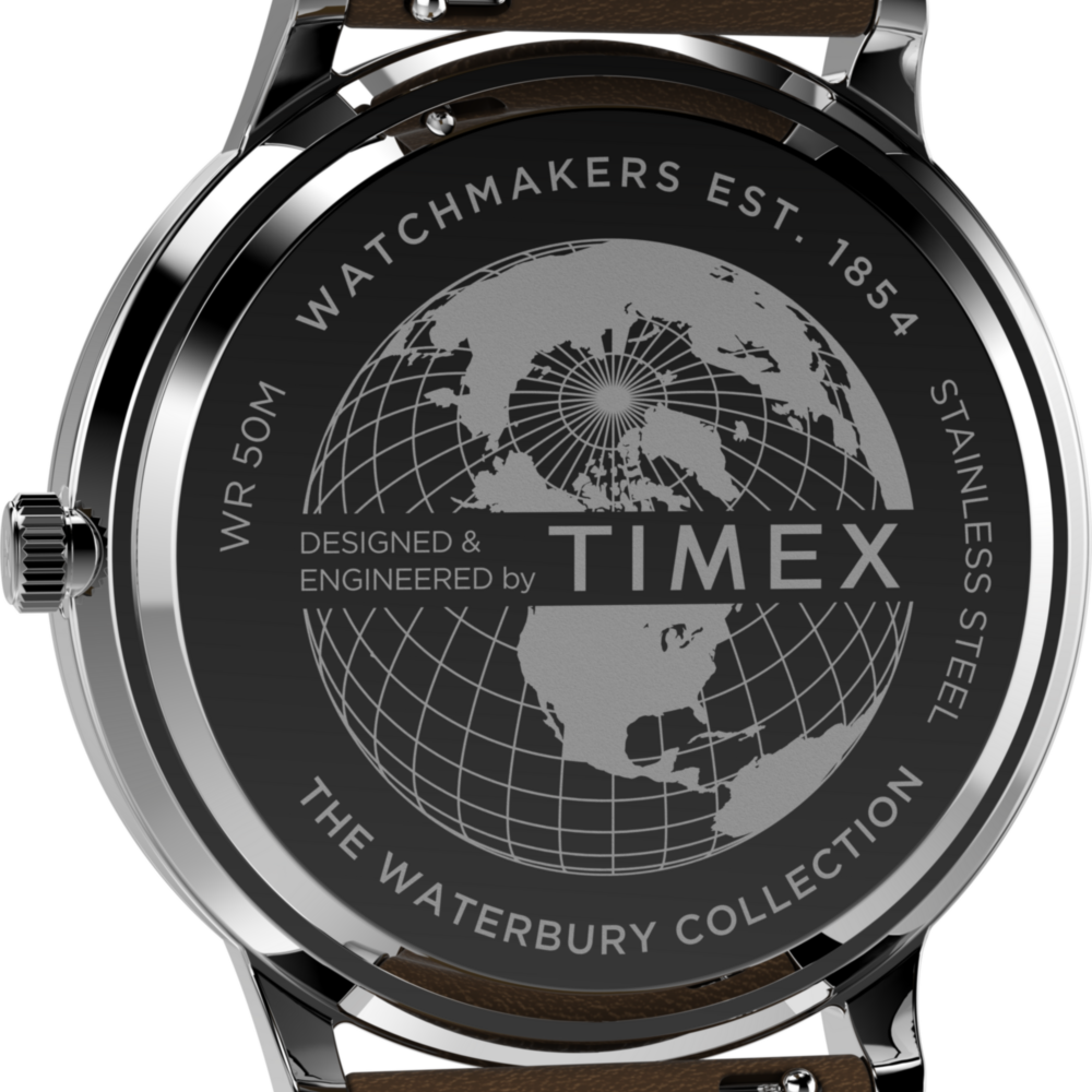 Waterbury Classic 40mm Leather Strap Watch