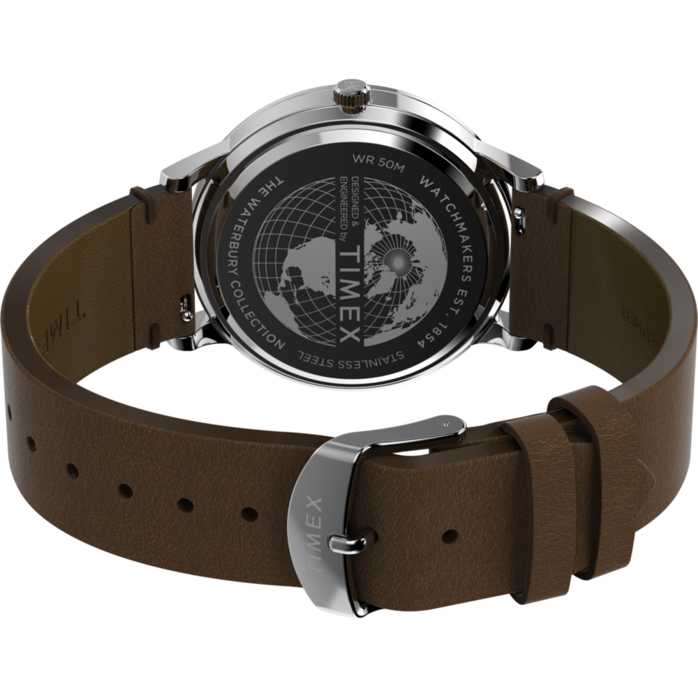 Waterbury Classic 40mm Leather Strap Watch