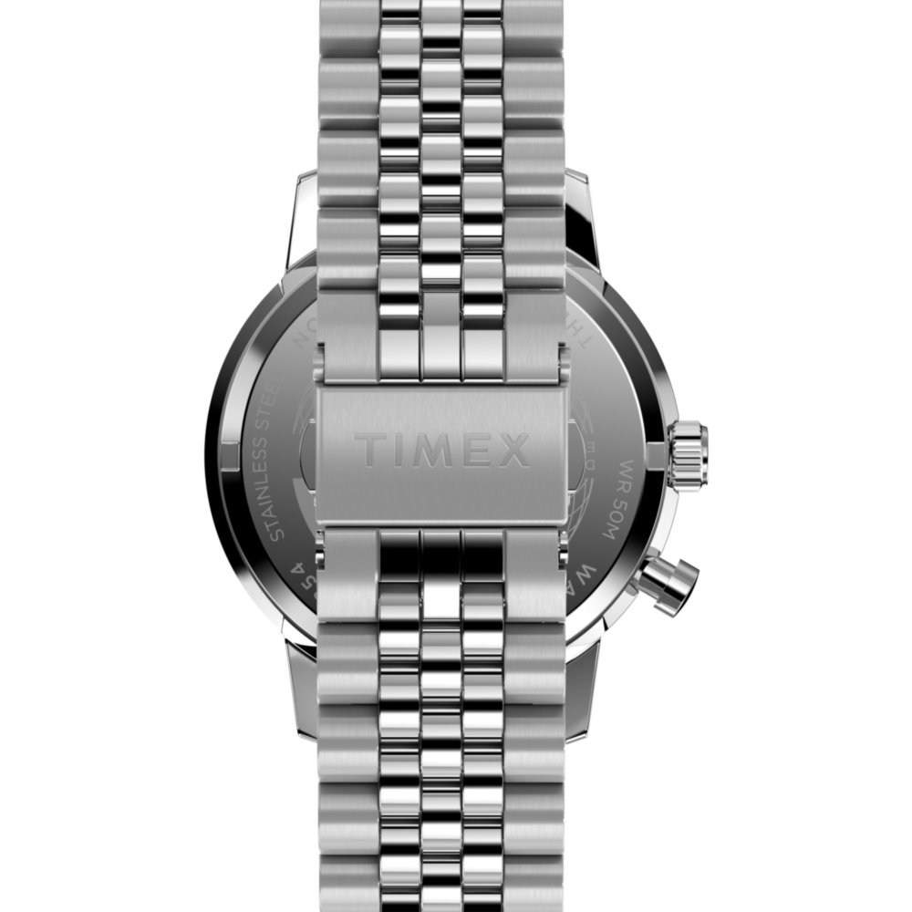 Marlin® Moon Phase 40mm Stainless Steel Bracelet Watch