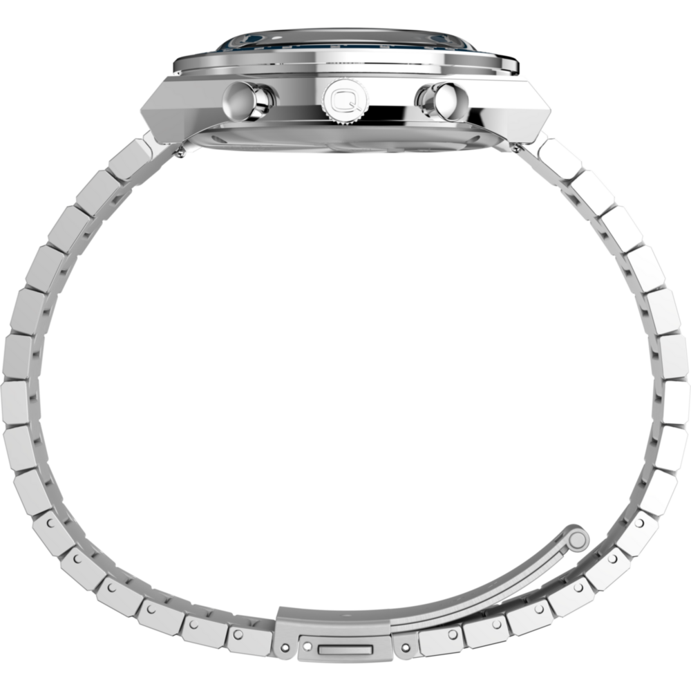Q Timex Chronograph 40mm Stainless Steel Bracelet Watch