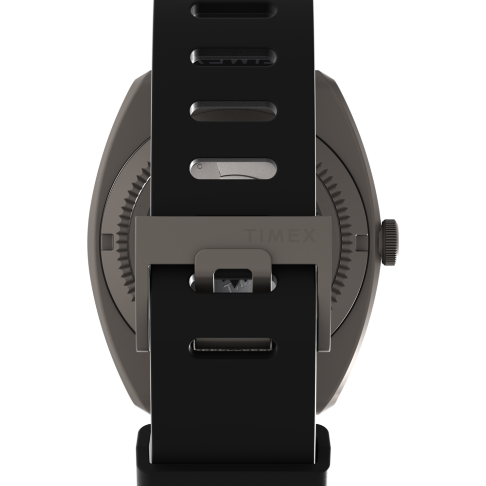 Expedition® Pioneer Titanium Automatic GMT 41mm Silicone Strap Watch