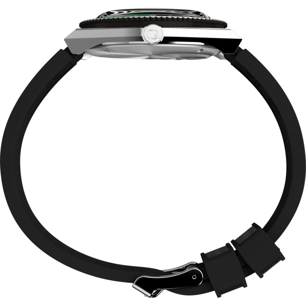 Q Timex® GMT 38mm Synthetic Rubber Strap Watch