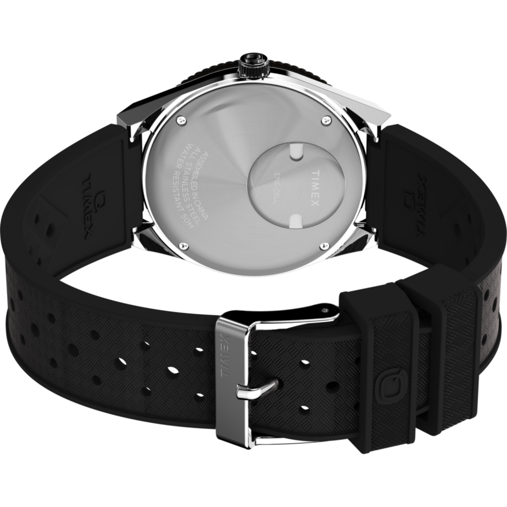Q Timex® GMT 38mm Synthetic Rubber Strap Watch