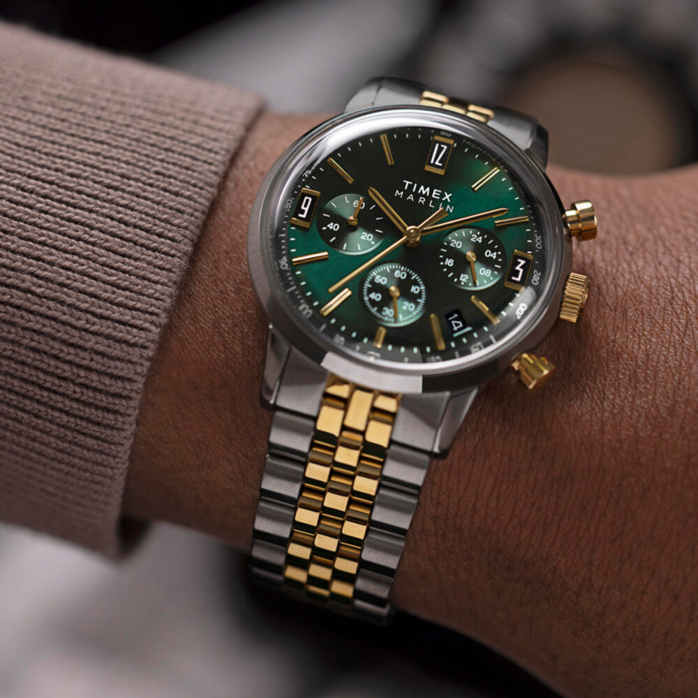 Marlin® Chronograph Tachymeter 40mm Stainless Steel Bracelet Watch