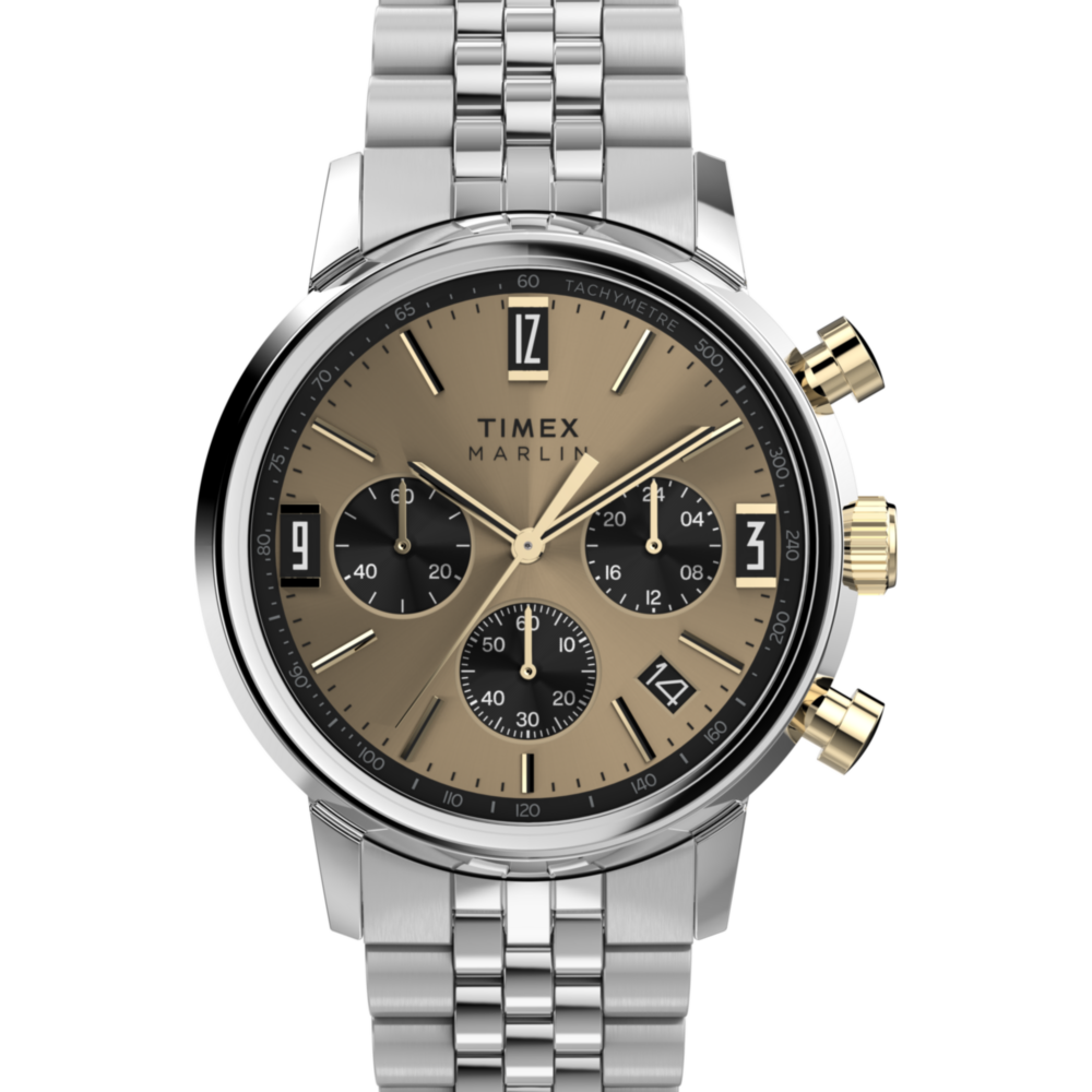 Marlin® Chronograph Tachymeter 40mm Stainless Steel Bracelet Watch