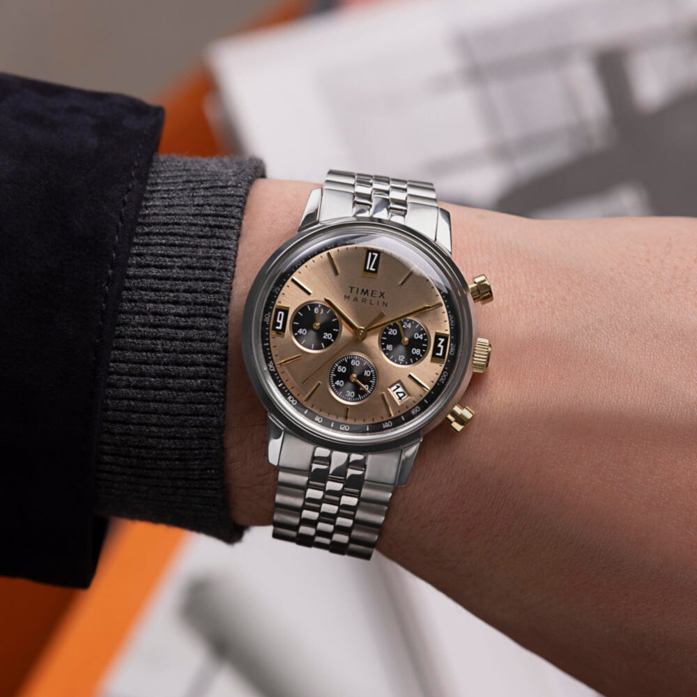 Marlin® Chronograph Tachymeter 40mm Stainless Steel Bracelet Watch