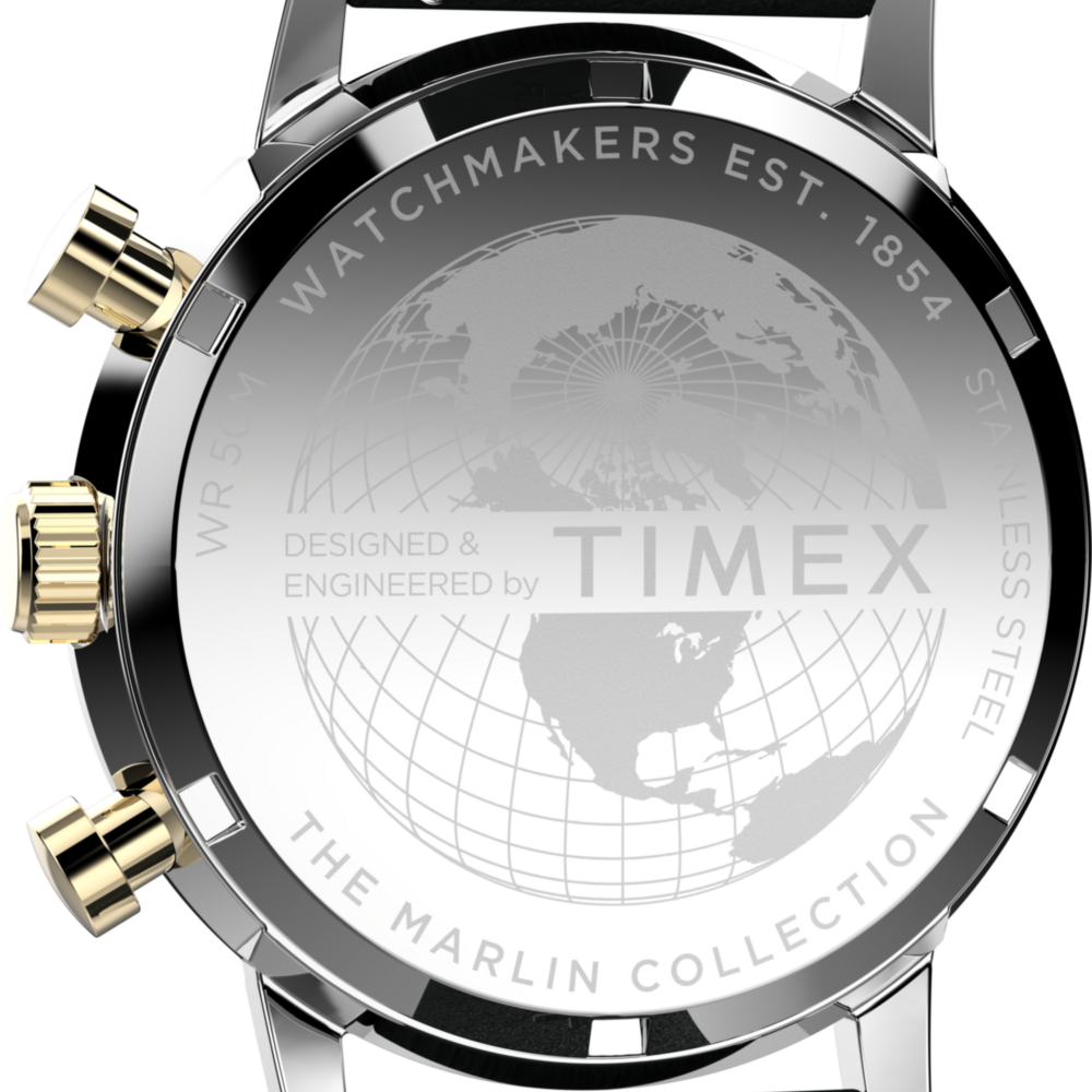 Marlin® Chronograph Tachymeter 40mm Leather Strap Watch