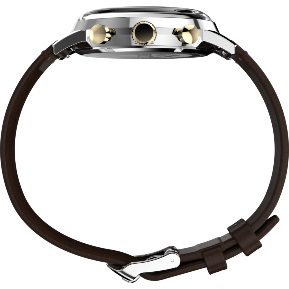 Marlin® Chronograph Tachymeter 40mm Leather Strap Watch