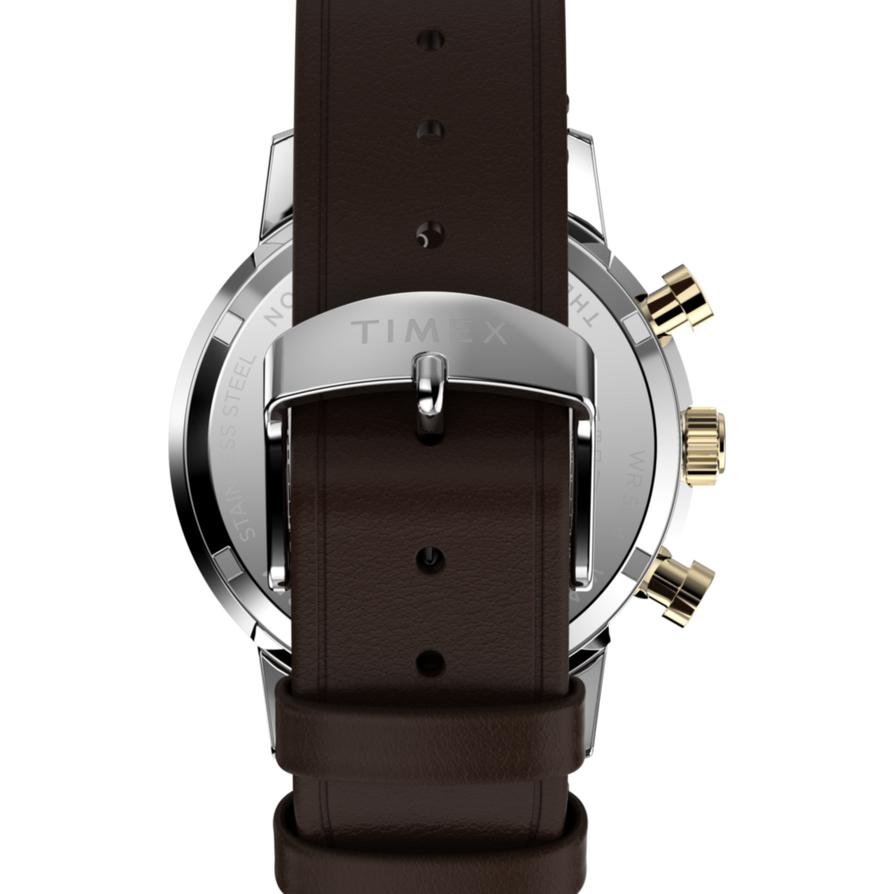 Marlin® Chronograph Tachymeter 40mm Leather Strap Watch