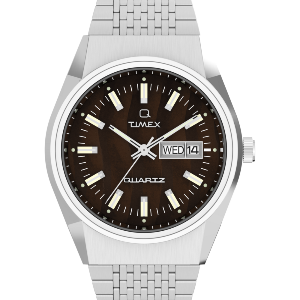 Q Timex® Falcon Eye 38mm Stainless Steel Bracelet Watch