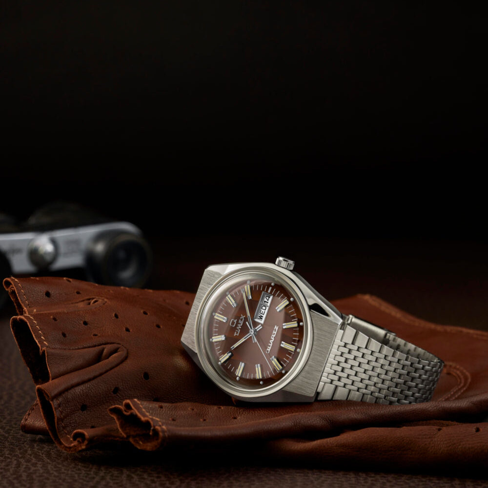 Q Timex® Falcon Eye 38mm Stainless Steel Bracelet Watch