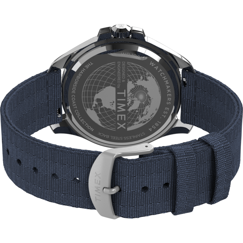 Harborside Coast 44mm Recycled Fabric Strap Watch