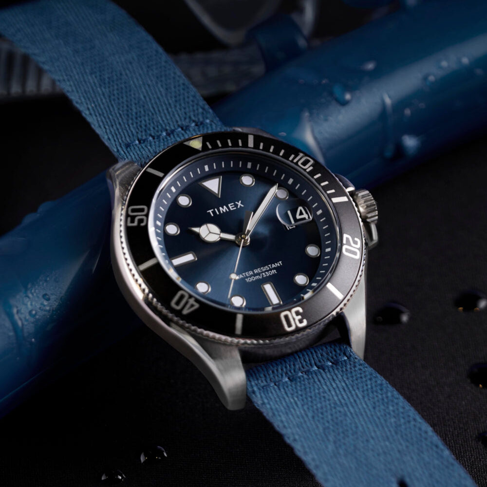 Harborside Coast 44mm Recycled Fabric Strap Watch