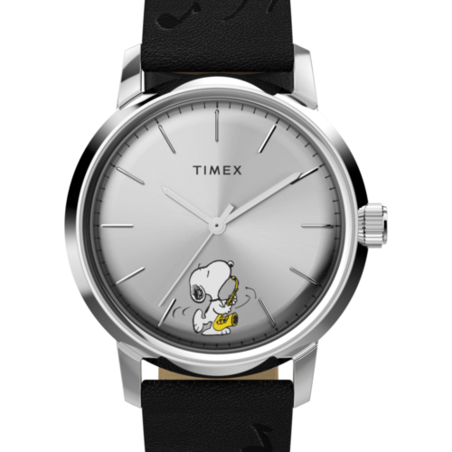 Peanuts® x Timex Marlin® Automatic Saxophonist 40mm Leather Strap Watch