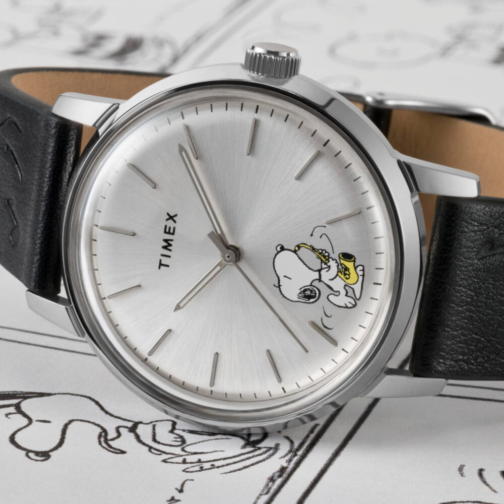 Peanuts® x Timex Marlin® Automatic Saxophonist 40mm Leather Strap Watch