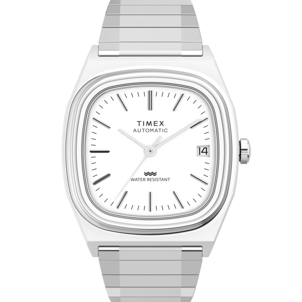 Timex® Automatic 1983 E Line Reissue 34mm Stainless Steel Expansion Band Watch