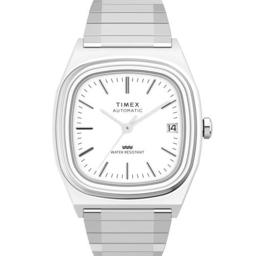 Timex® Automatic 1983 E Line Reissue 34mm Stainless Steel Expansion Band Watch