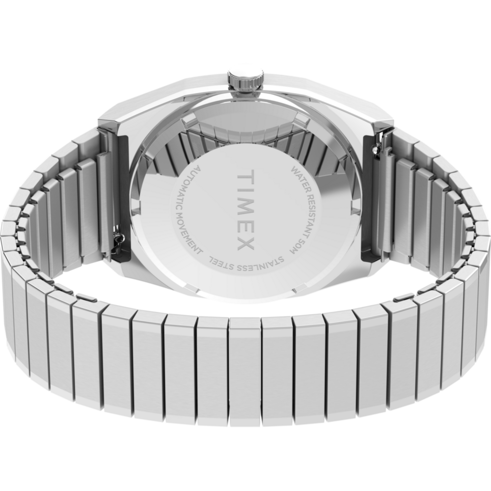 Timex® Automatic 1983 E Line Reissue 34mm Stainless Steel Expansion Band Watch
