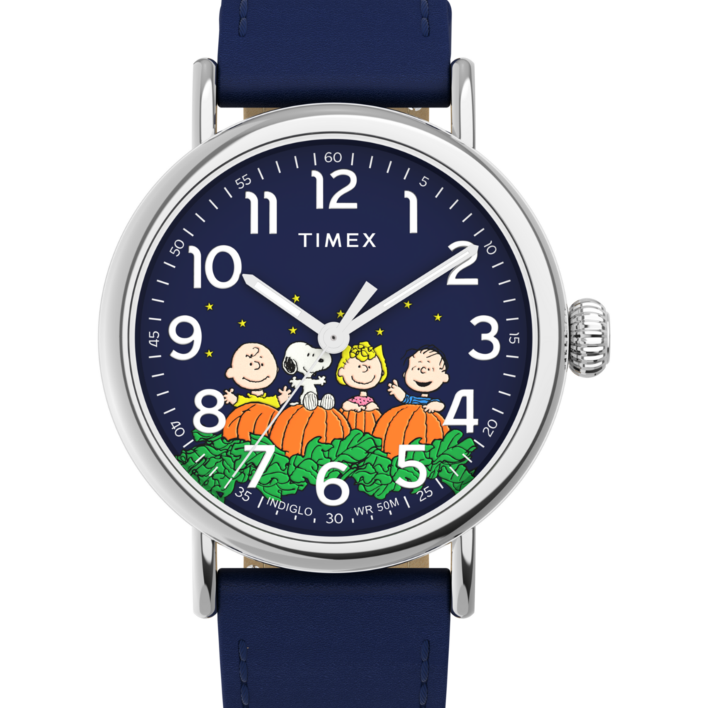Peanuts® x Timex Standard Pumpkin Patch 40mm Leather Strap Watch