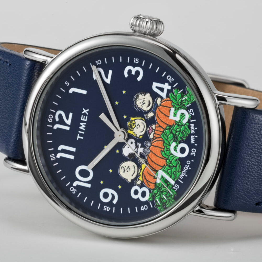 Peanuts® x Timex Standard Pumpkin Patch 40mm Leather Strap Watch