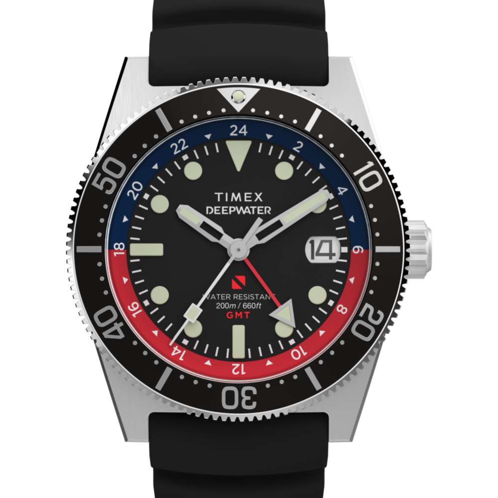 Deepwater Reef 200 GMT 41mm Synthetic Rubber Strap Watch