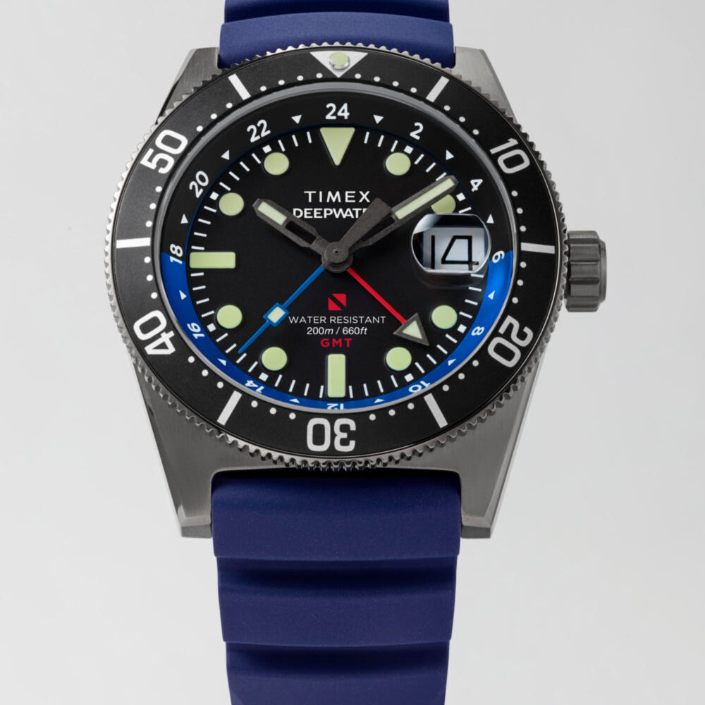 Deepwater Reef 200 GMT 41mm Synthetic Rubber Strap Watch