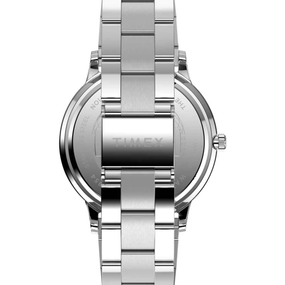 Waterbury Classic Moon Phase 40mm Stainless Steel Bracelet Watch