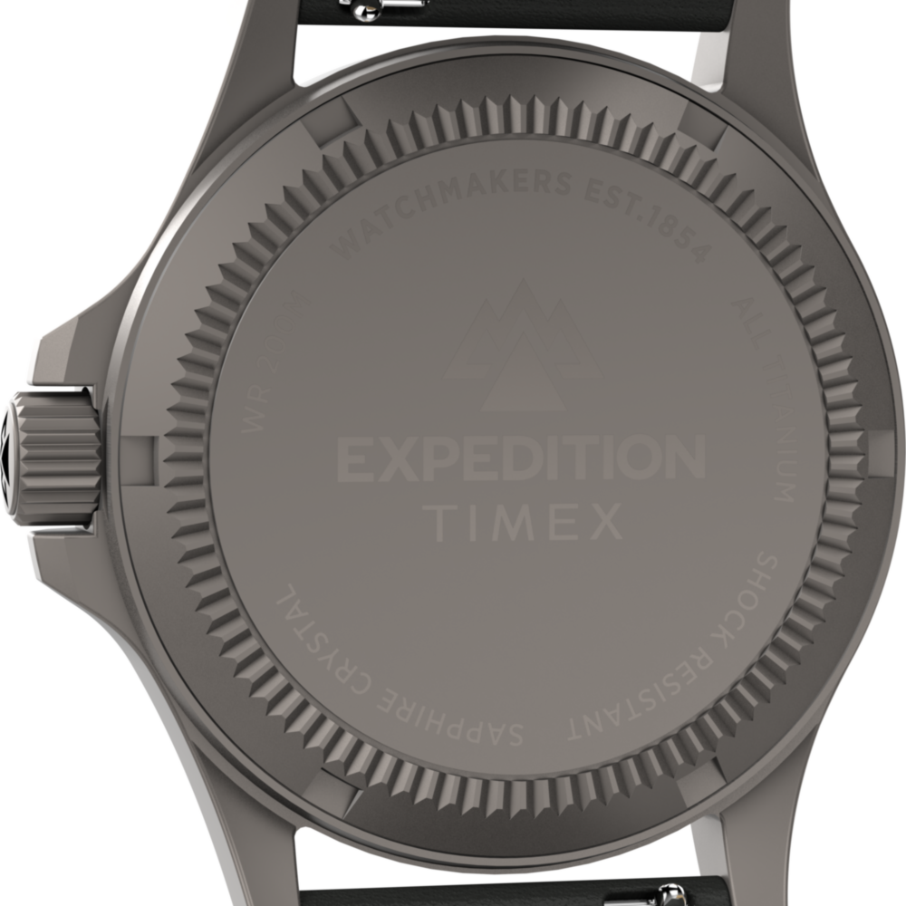 Expedition Titanium 38mm Leather Strap Watch
