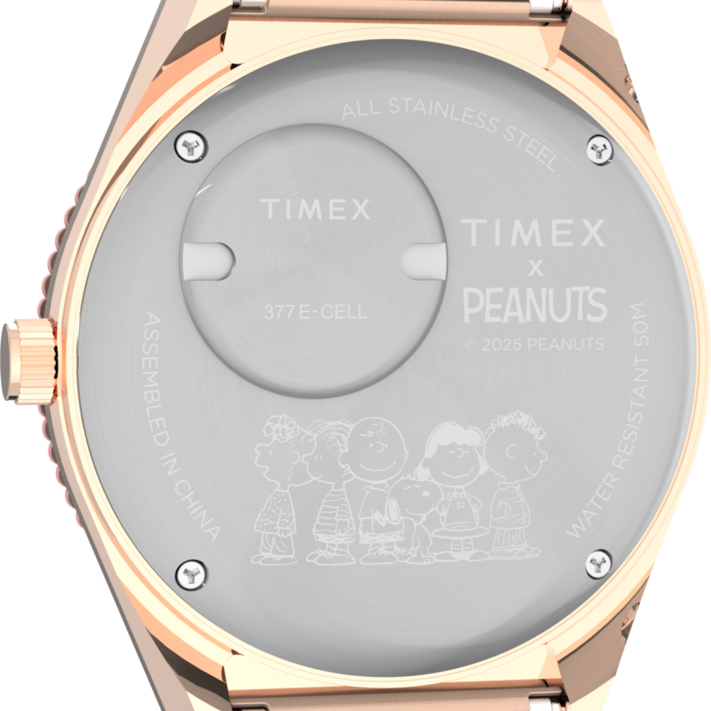 Peanuts® Q Timex® In Bloom 36mm Stainless Steel Expansion Band Watch