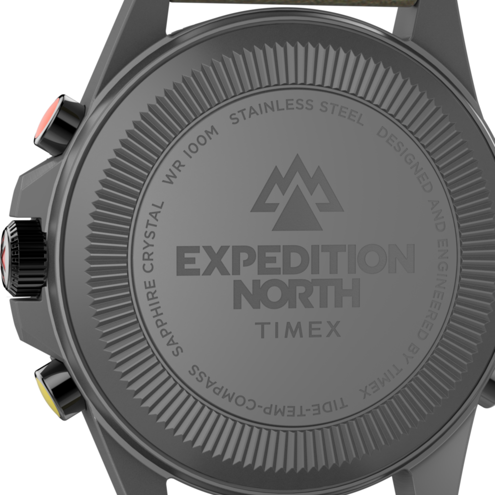 Expedition Tide-Temp-Compass 43mm Leather Strap Watch