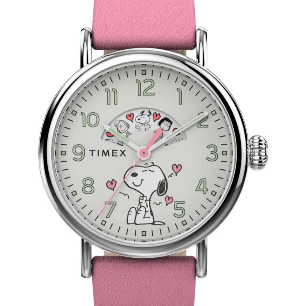 Peanuts x Timex Standard Valentine's 40mm Leather Strap Watch
