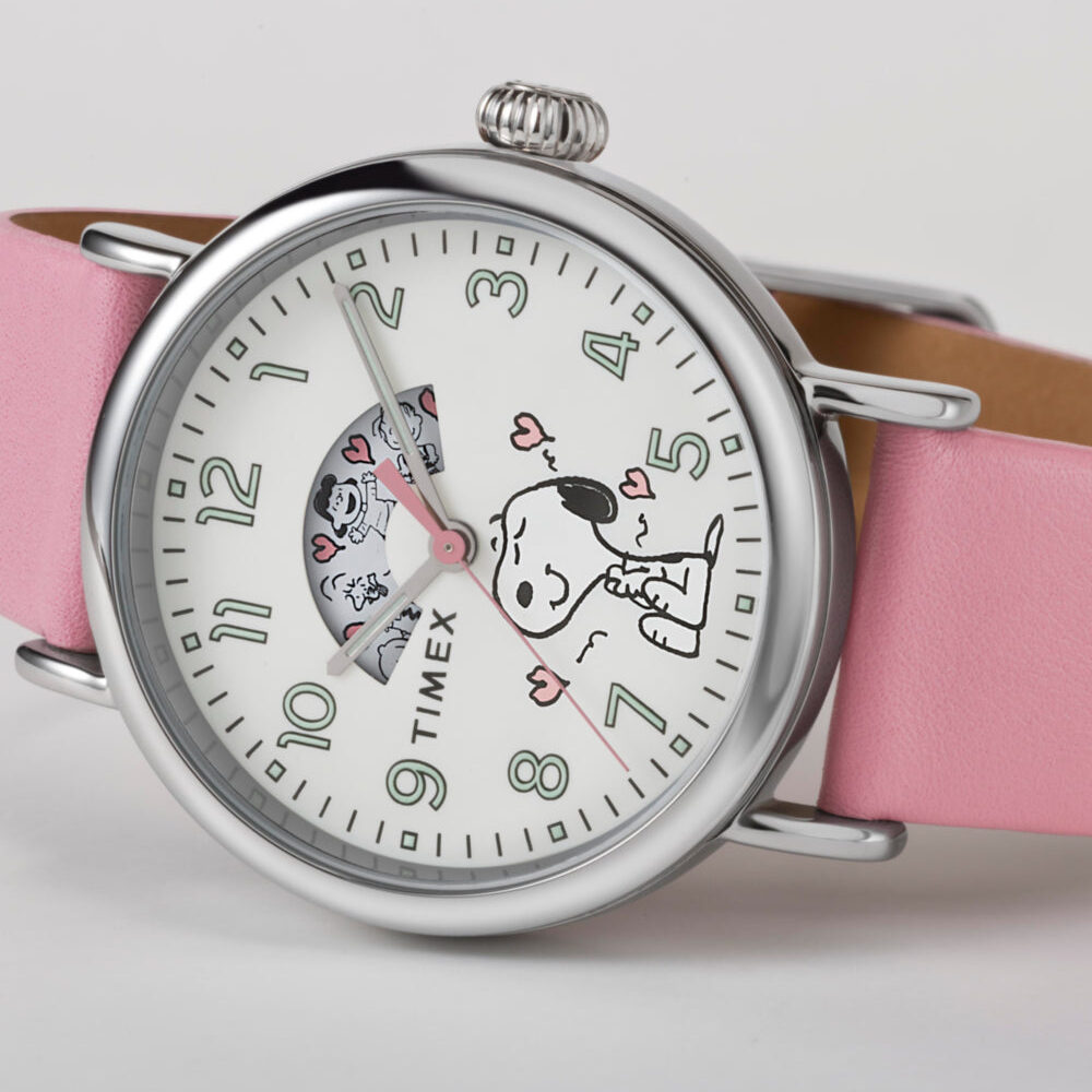 Peanuts x Timex Standard Valentine's 40mm Leather Strap Watch