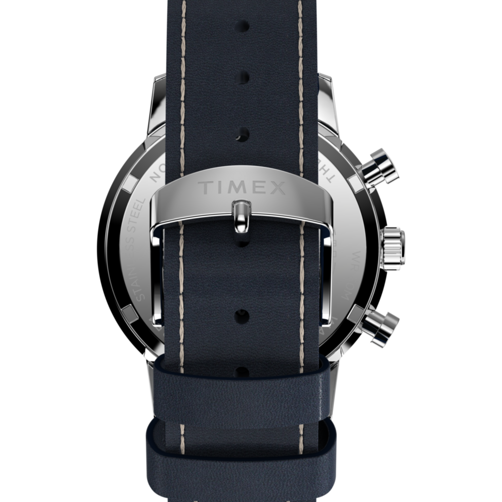 Marlin® Chronograph Tachymeter 40mm Leather Strap Watch