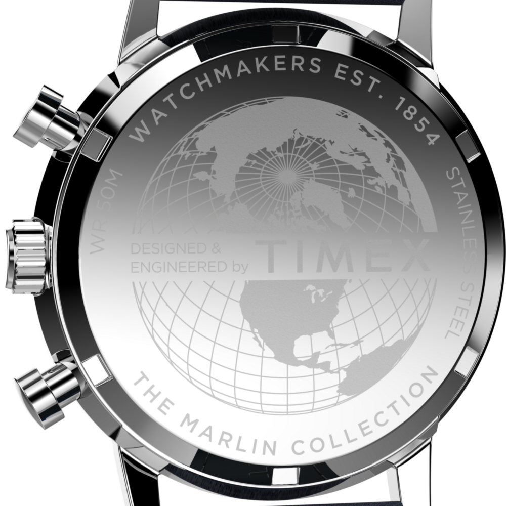Marlin® Chronograph Tachymeter 40mm Leather Strap Watch