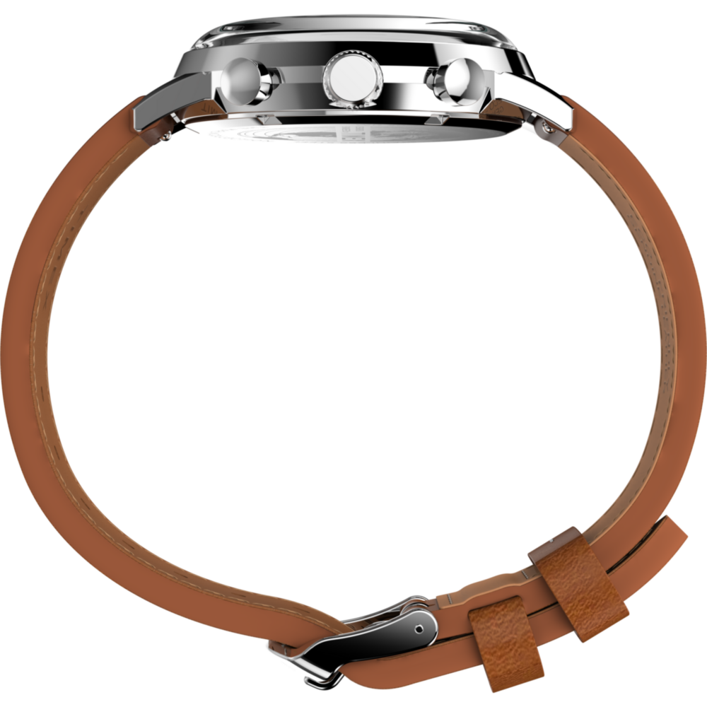Marlin® Chronograph Tachymeter 40mm Leather Strap Watch