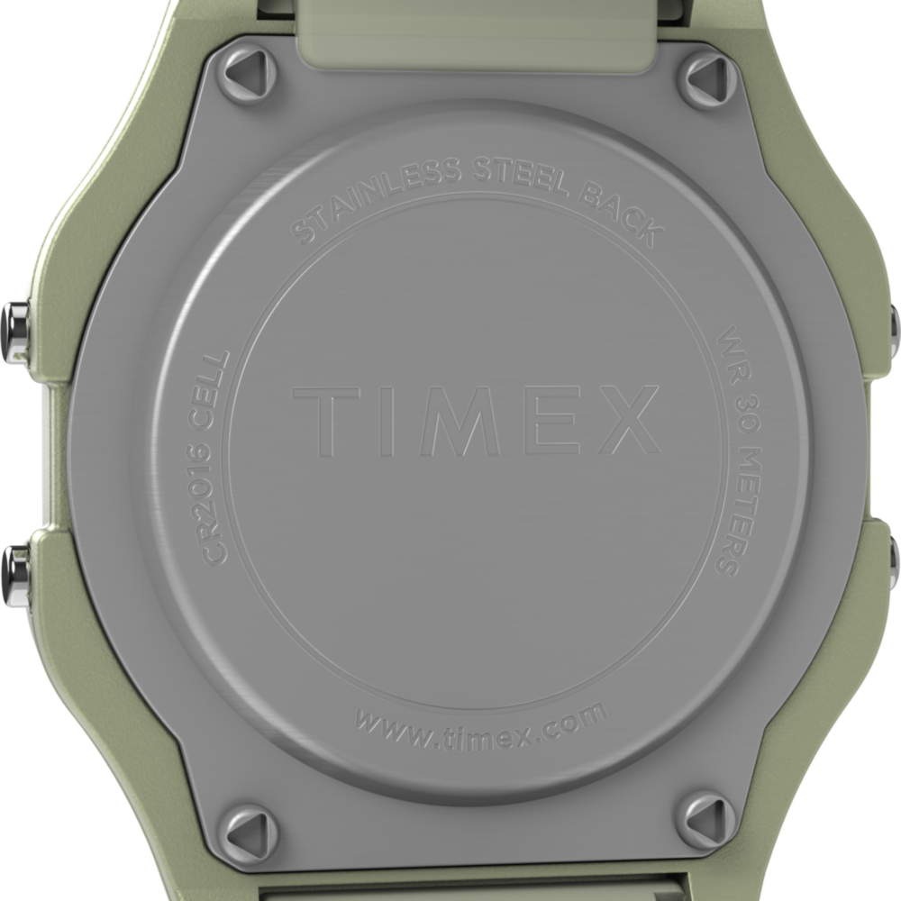 Timex T80 Glow in the Dark 34mm Resin Strap Watch