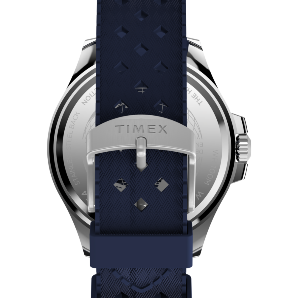 Harborside Coast 44mm Synthetic Rubber Strap Watch