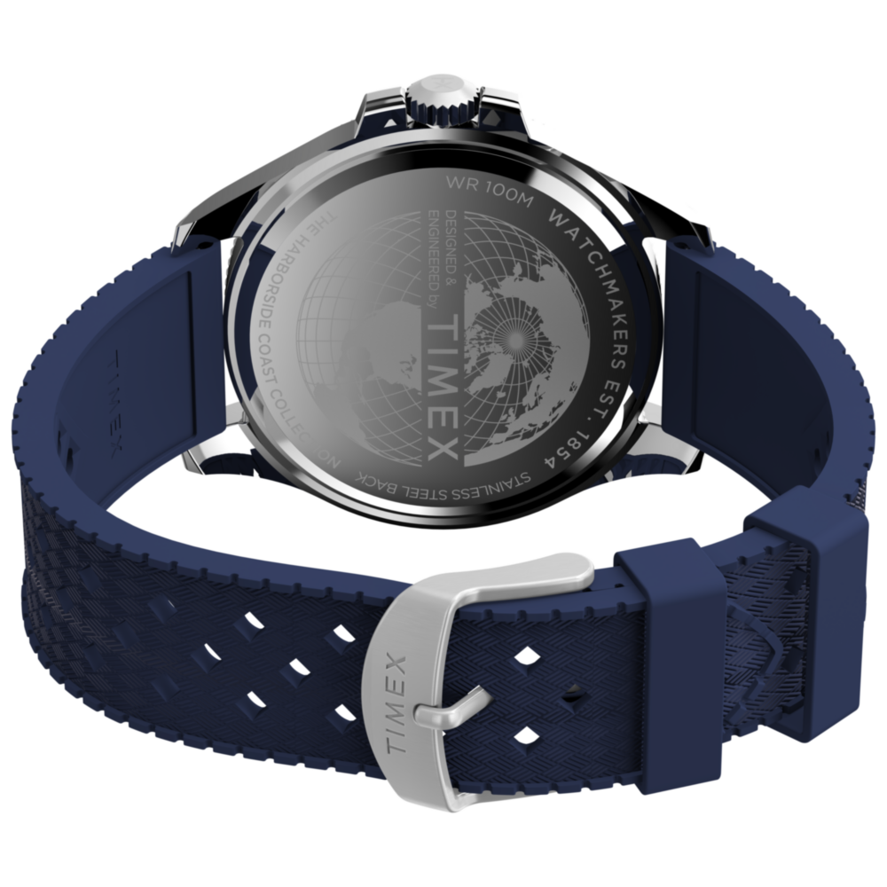 Harborside Coast 44mm Synthetic Rubber Strap Watch
