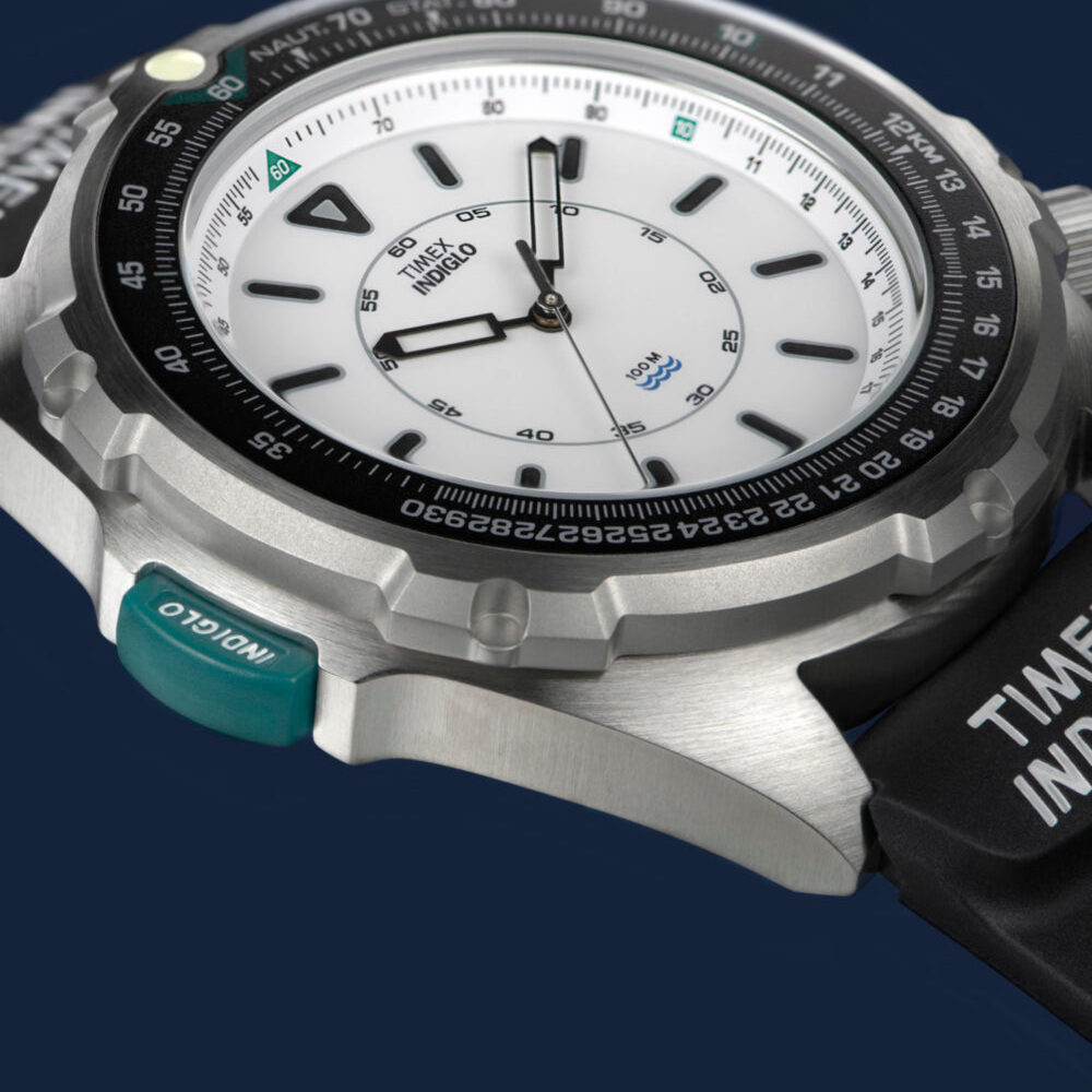 Timex 1995 Intrepid Reissue 46mm Synthetic Rubber Strap Watch