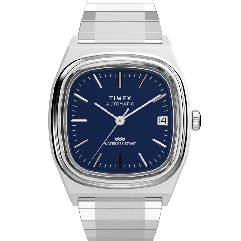 Timex® Automatic 1983 E Line 34mm Stainless Steel Expansion Band Watch