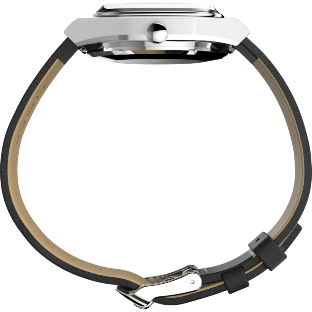 Timex® Automatic 1983 E Line 34mm Leather Strap Watch