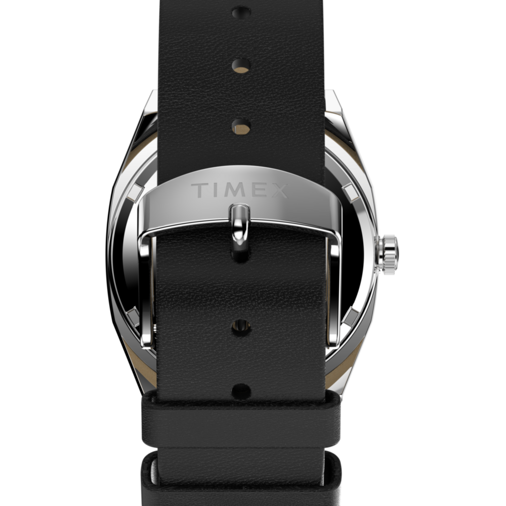 Timex® Automatic 1983 E Line 34mm Leather Strap Watch