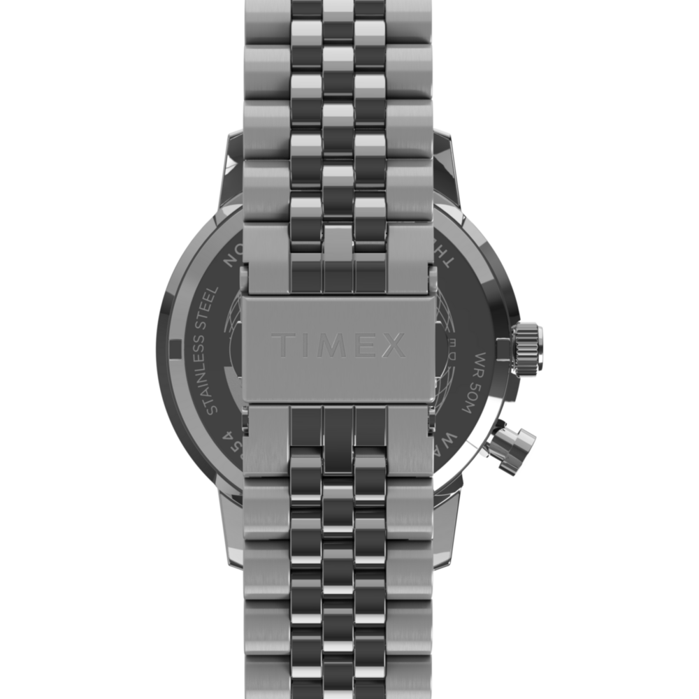 Marlin® Moon Phase Multifunction 40mm Stainless Steel Bracelet Watch
