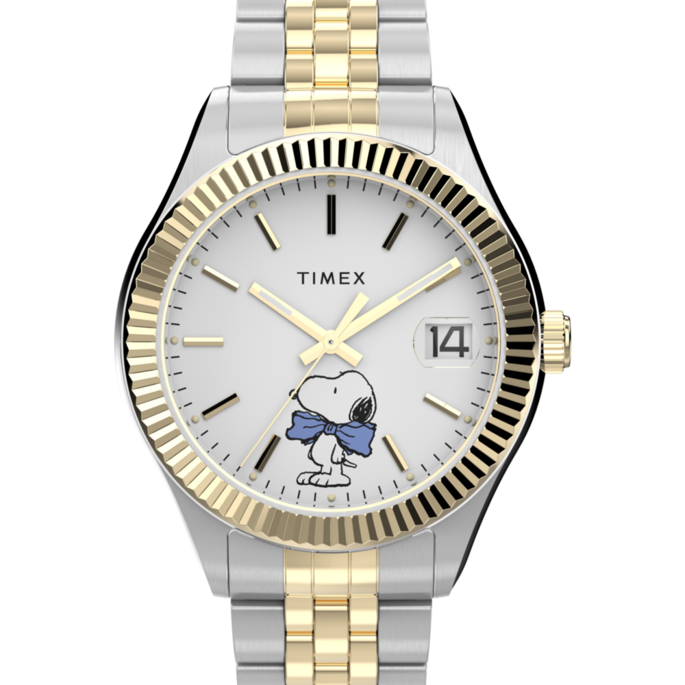 Peanuts® x Timex Legacy Bowtie 34mm Stainless Steel Bracelet Watch