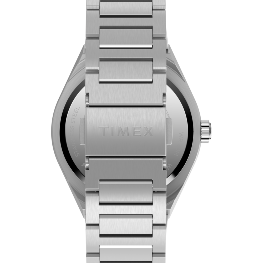 Q Timex® Continental GMT 39mm Stainless Steel Bracelet Watch