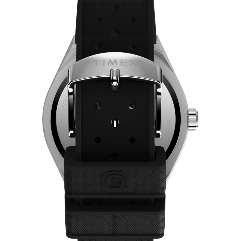 Q Timex® Continental GMT 39mm Synthetic Rubber Strap Watch