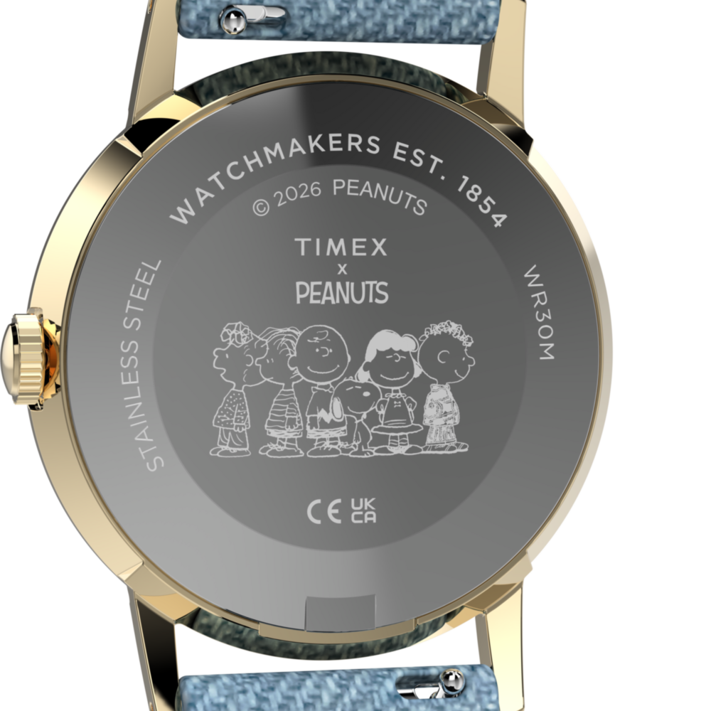 Peanuts® x Timex Marlin® 1965 Reissue Inspired Snoopy Tennis 34mm Fabric Strap Watch