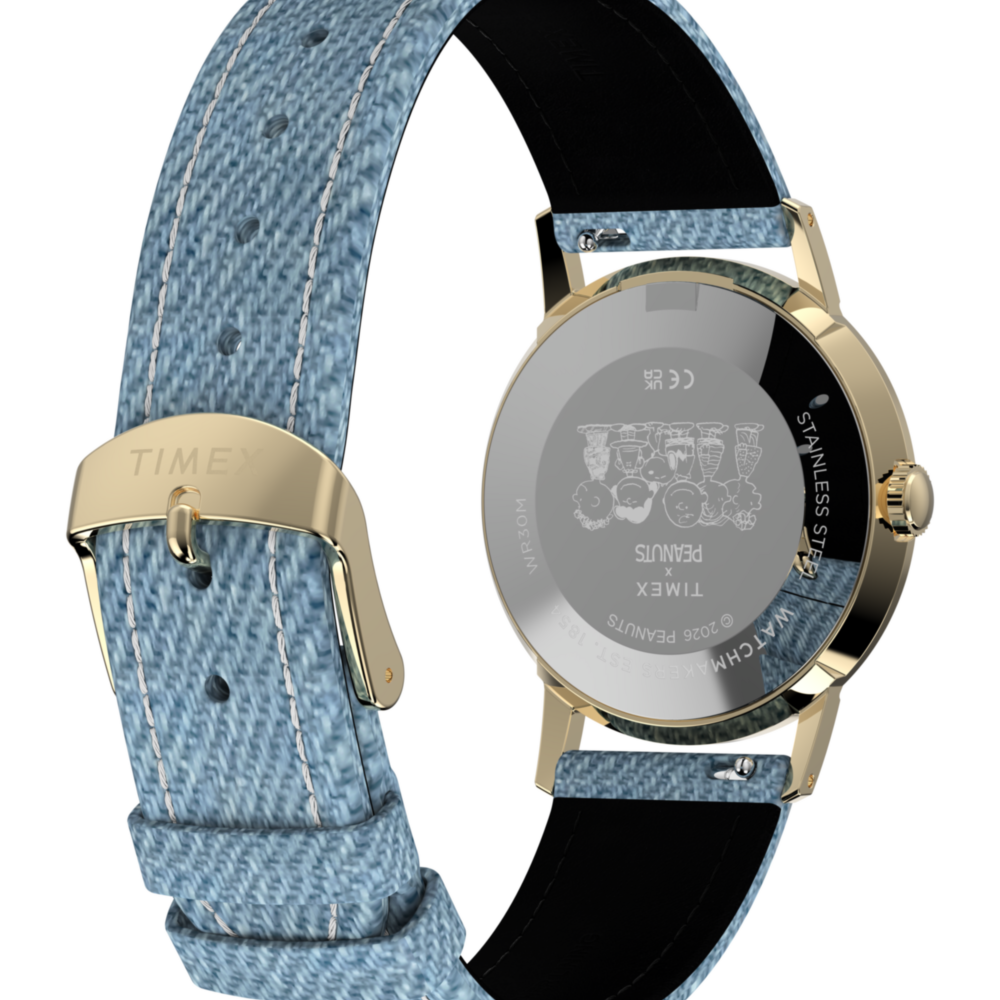 Peanuts® x Timex Marlin® 1965 Reissue Inspired Snoopy Tennis 34mm Fabric Strap Watch